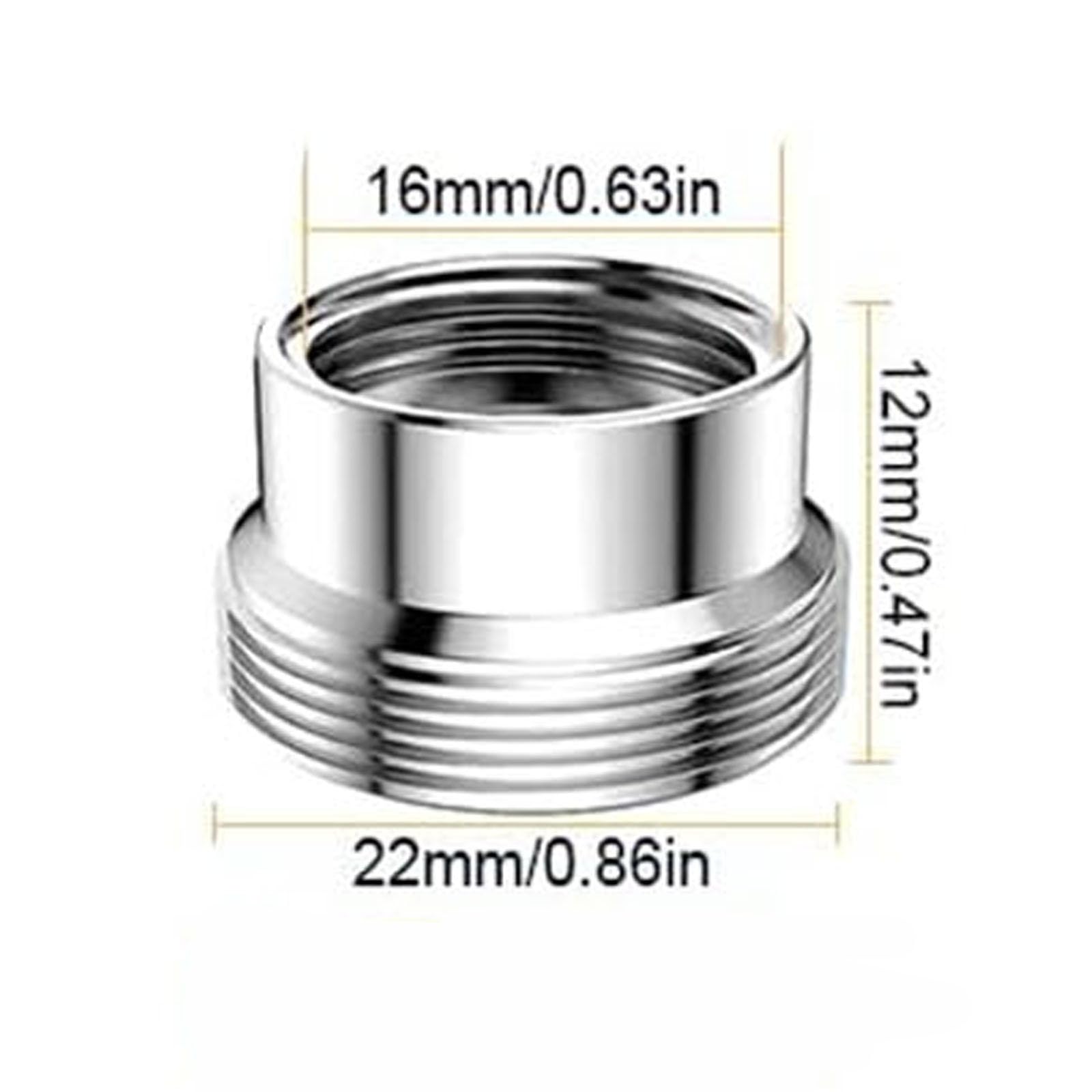 ORTAVA Adapter do kranu, adapter gwintowany do gwintu zewnętrznego M22 na gwint wewnętrzny M16, idealny do perlatora i umywalki