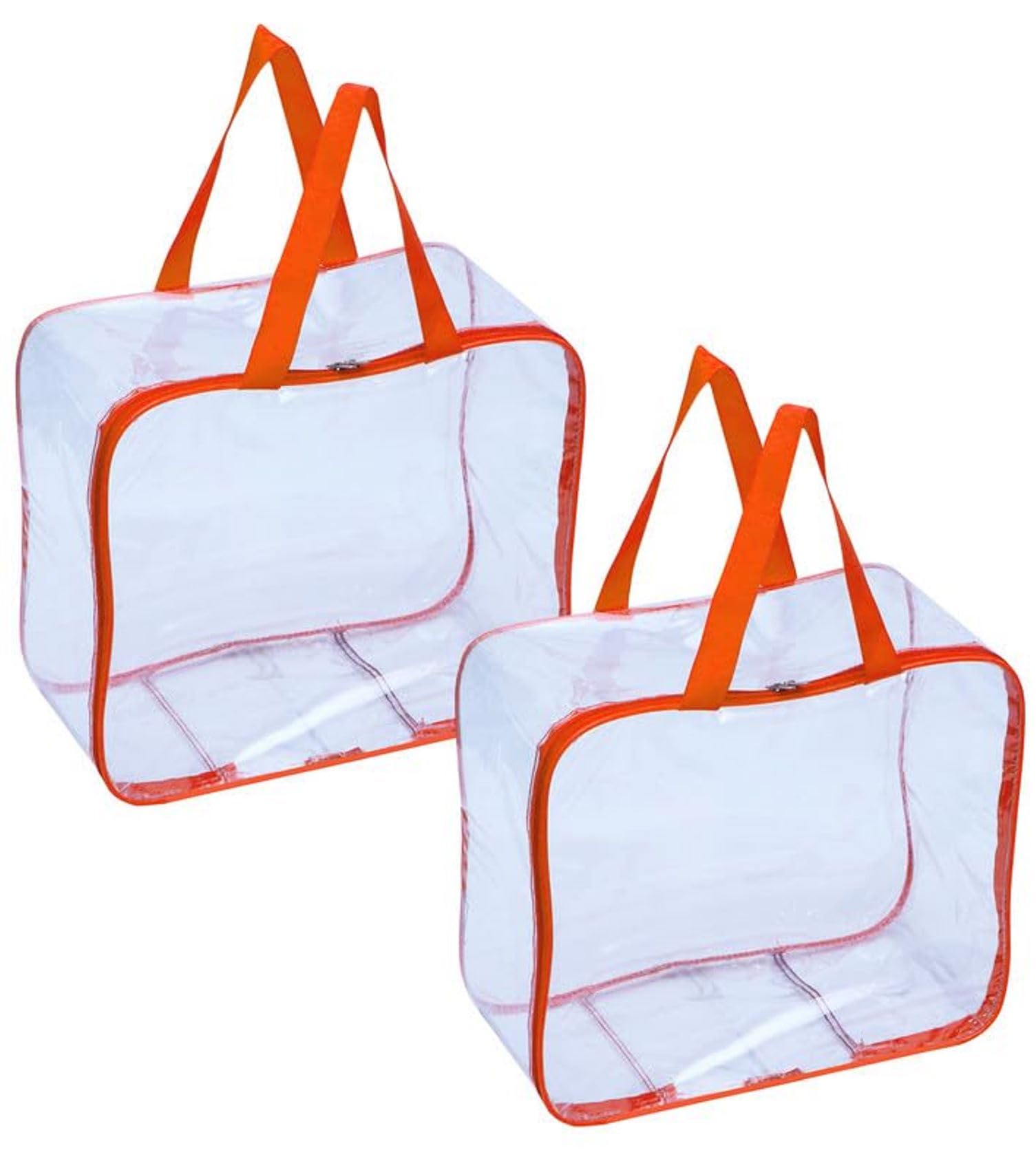 DAMONS Underbed Storage Bag With Side Handles Storage Organizer Blanket Storage Bag for Wardrobe Organizer Blanket Cover with a large Transparent Window with Zip Closer Gaments Cover (PACK OF 2)-picture-10