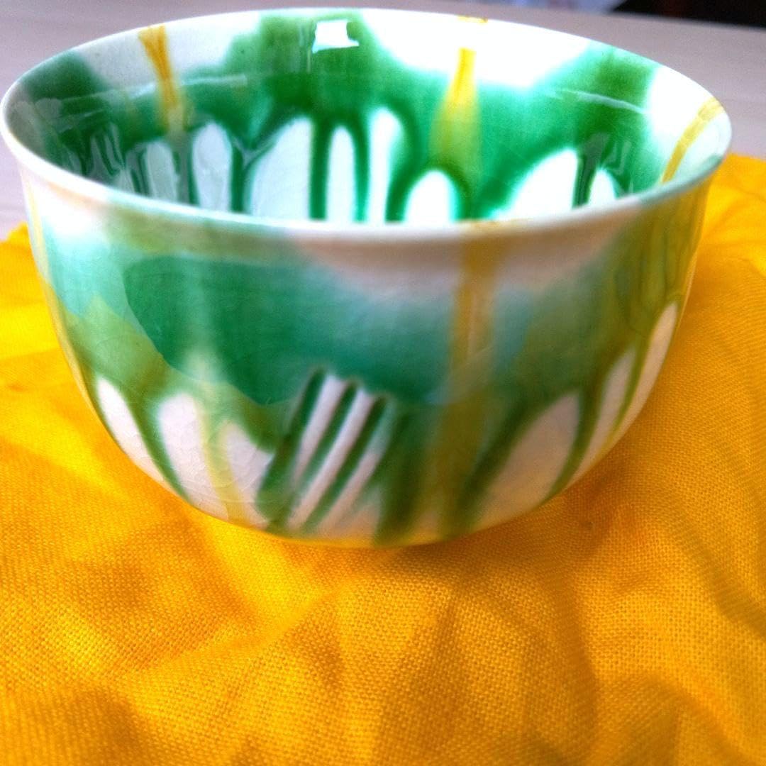 七代加藤幸兵衛（父 人間国宝加藤卓男）三彩酒盃 7代 加藤幸兵衛