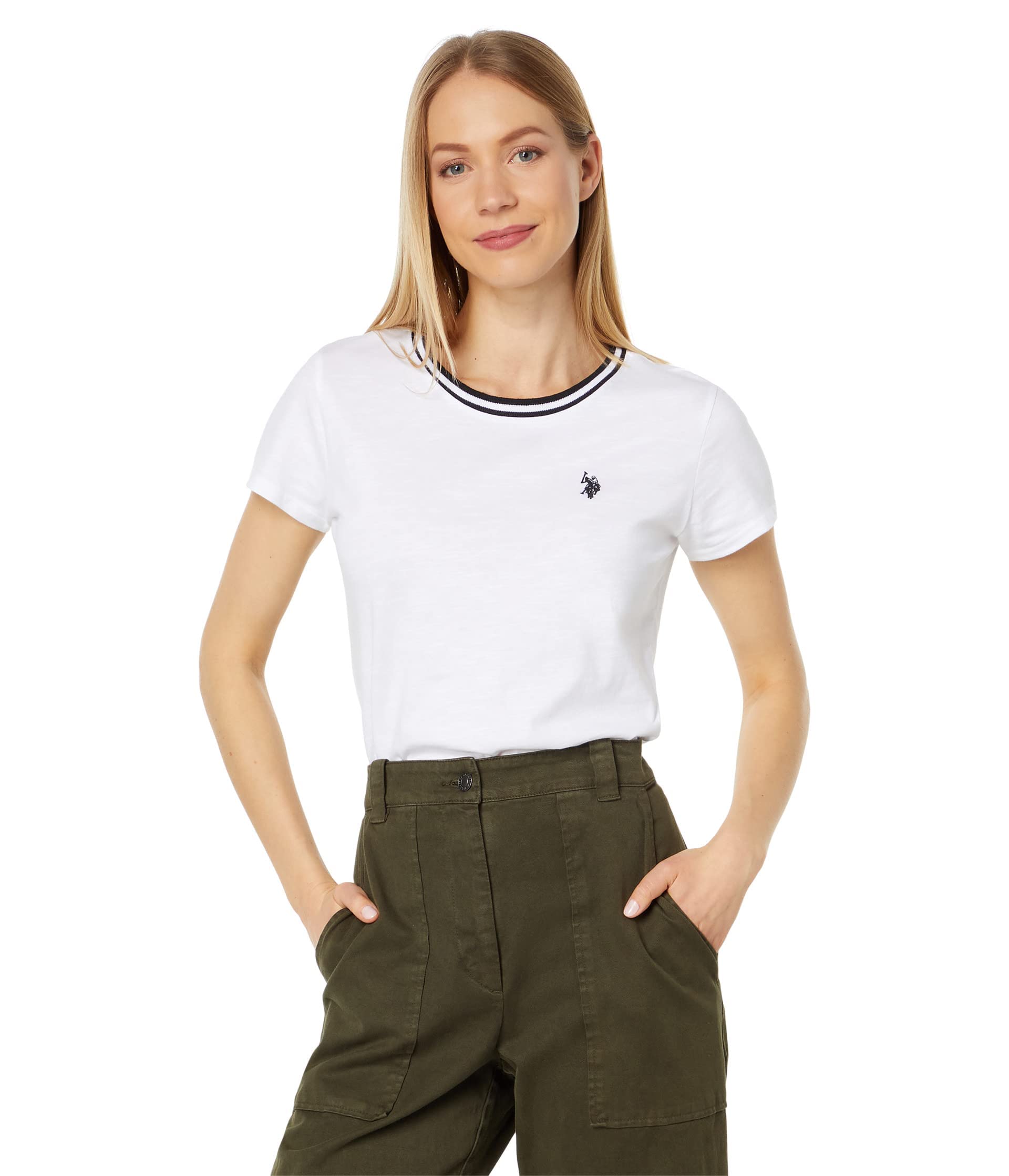 RINGER NECK TRIM T-SHIRT