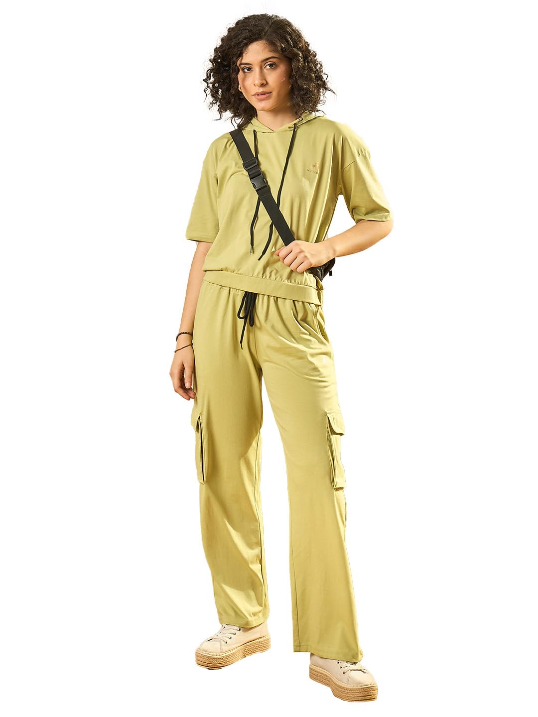 Modeve Women's Cotton Blend Co-Ords Set - Summer Style