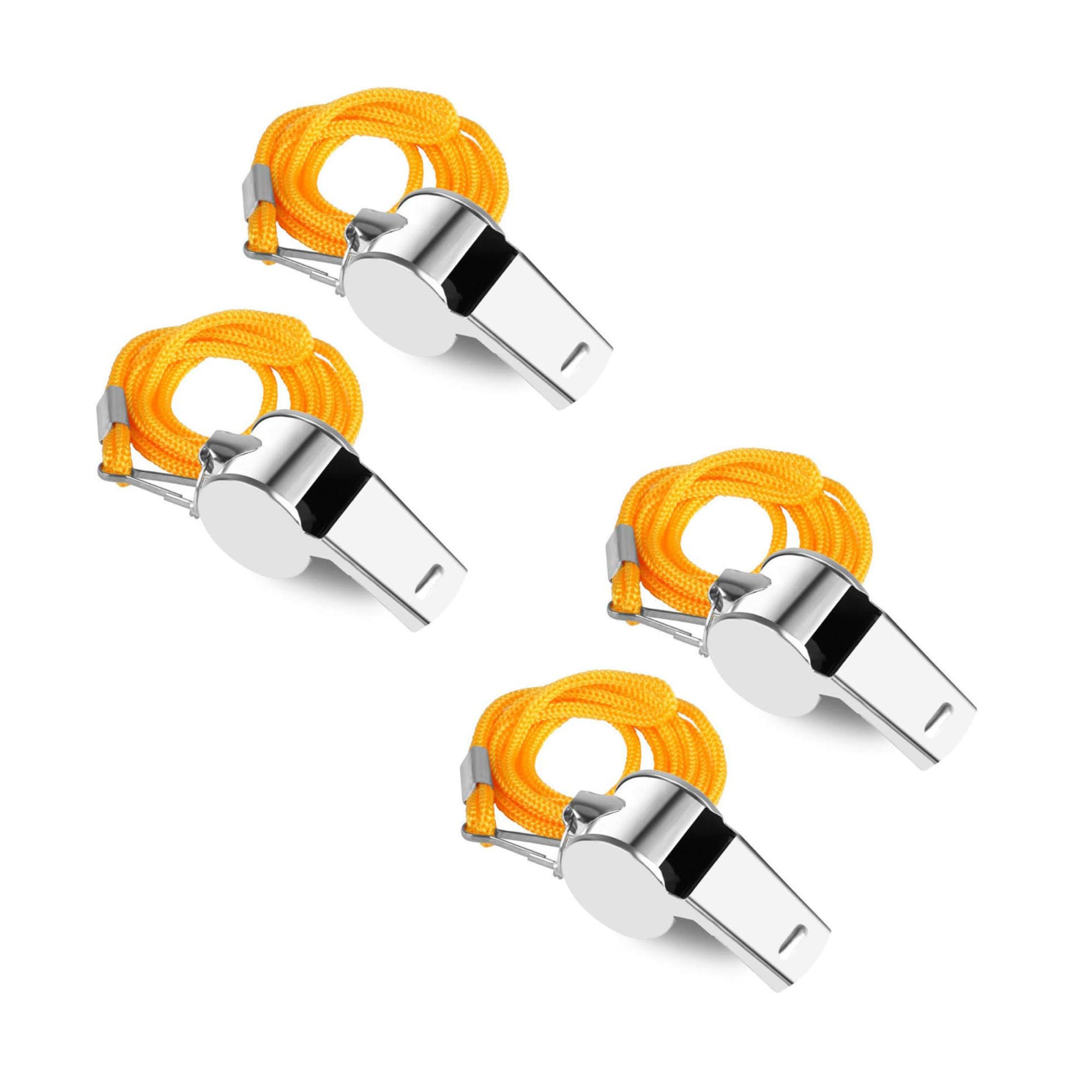 (4 Pcs) Metal Whistle with High Sound | Outdoor Sports, Referee Match, Camping Hiking, Emergency Tool, Multi Purpose-image-12