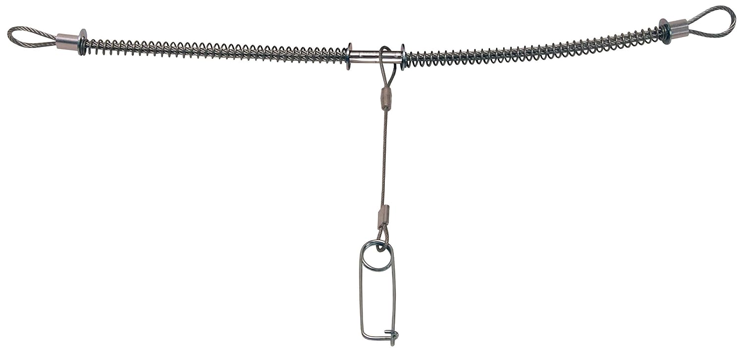 Dixon WB1C 1/8" WB1 with Safety Clip and Lanyard Used to Lock Air King Couplings, 0.5" ID, Galvanized Carbon Steel