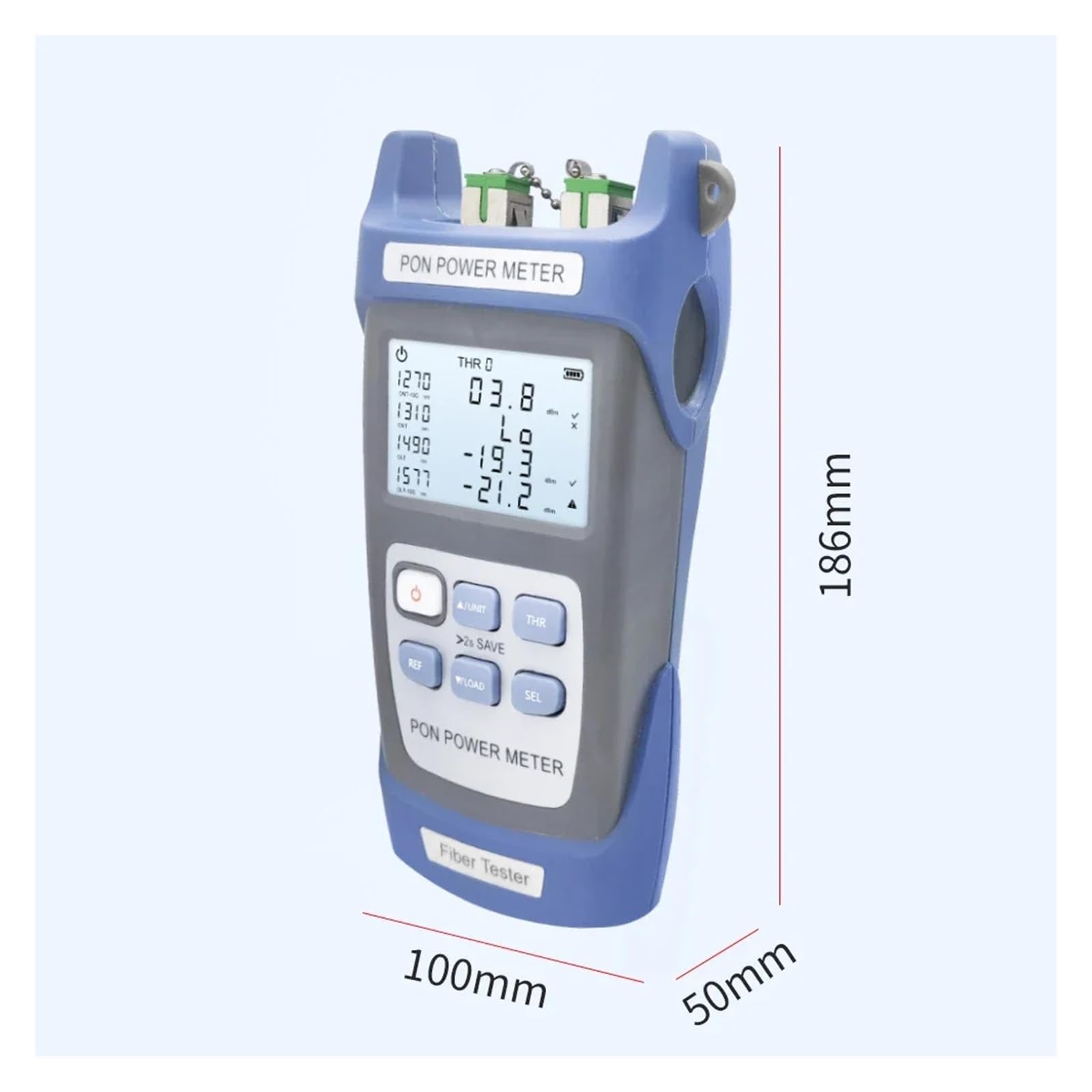 Testeur optique de compteur de puissance TM582 10G PON GPON avec longueur d'onde 1270nm/1310nm/1490nm/1577nm, testeur de câble(APC Connector)