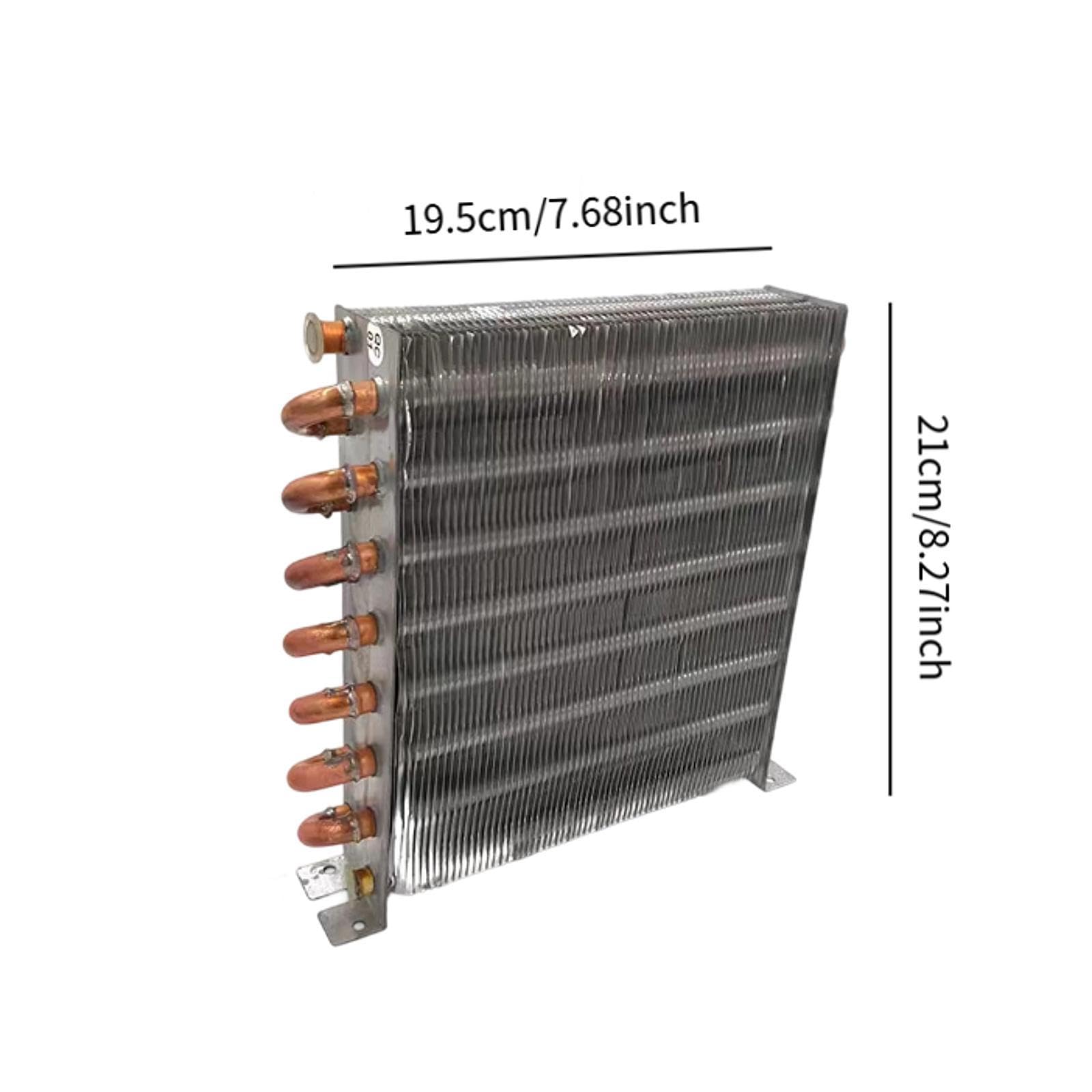 MagiDeal Échangeur de Chaleur à condensateur pour réfrigérateur sans Coque, Facile à Installer, Tube en cuivre à ailettes en Aluminium, radiateur de, 195x210mm