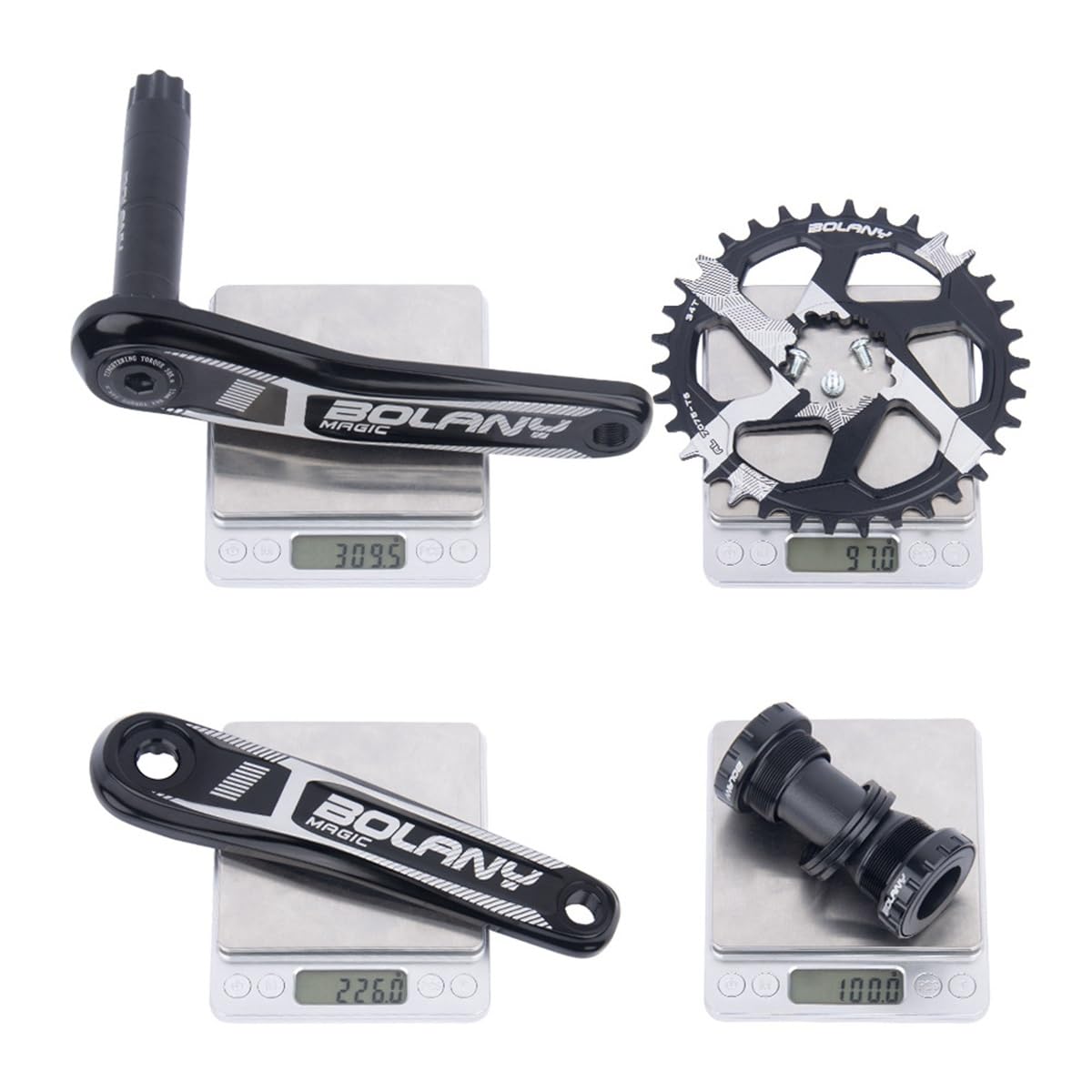 Zestaw korbowy MTB, zintegrowane ramię korbowe, 170 mm, stop aluminium, rower górski, zestaw rowerowy 34T, 36T, ultralekka część koła łańcuchowego, 34T