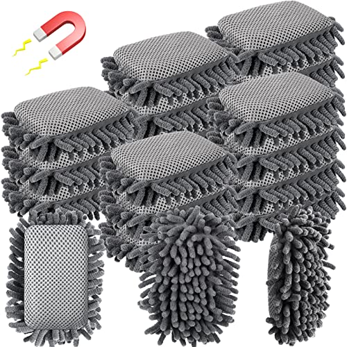 Image of Sherr 18 Pcs Microfiber Shag Magnetic Dry Erase Erasers Washable Whiteboard Eraser Bulk Colorful White Board Eraser for Chalk Markers Home Office(Gray)