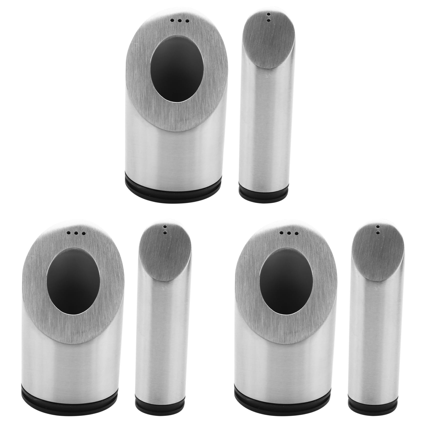 Hndhbfgrt 6Pcs Stainless Steel Salt and Pepper Shakers Set for Spices with Holes Seasoning Jar Spice Rack Kitchen Cruet Tool