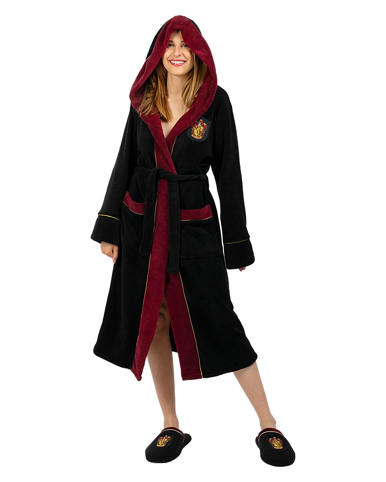 Funidelia Bata Oficial de Gryffindor - Harry Potter para hombre y mujer, Merchandising de Hogwarts para adultos para regalar en Navidad y Cumpleaños., – Talla S-M