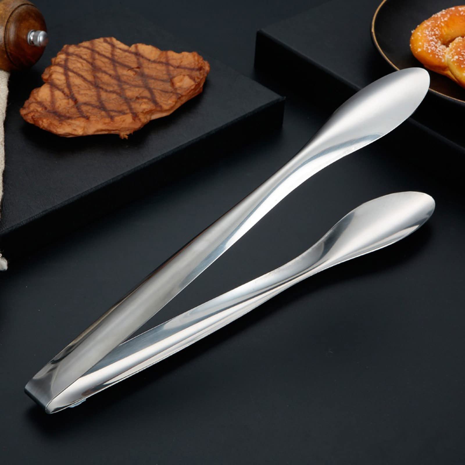 Mini Pinzas Pinzas de Cocina de Acero Inoxidable Pinza for Barbacoa Pinza for Pasteles Servicio de Buffet Vajilla Prácticos artilugios for el hogar Accesorios de Cocina