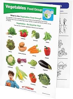Sportime Vegetables Food Group Visual Learning Guide, 4 Pages, Grades 1 to 4