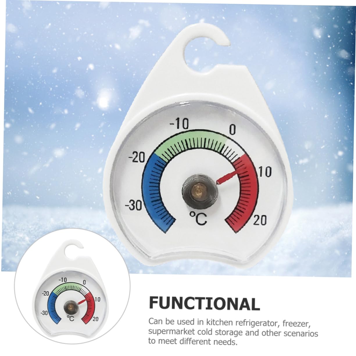 VINTORKY Thermometer Fridge Freezer Temperature Meter Waterproof Digital Indoor Rv Fridge Thermometer