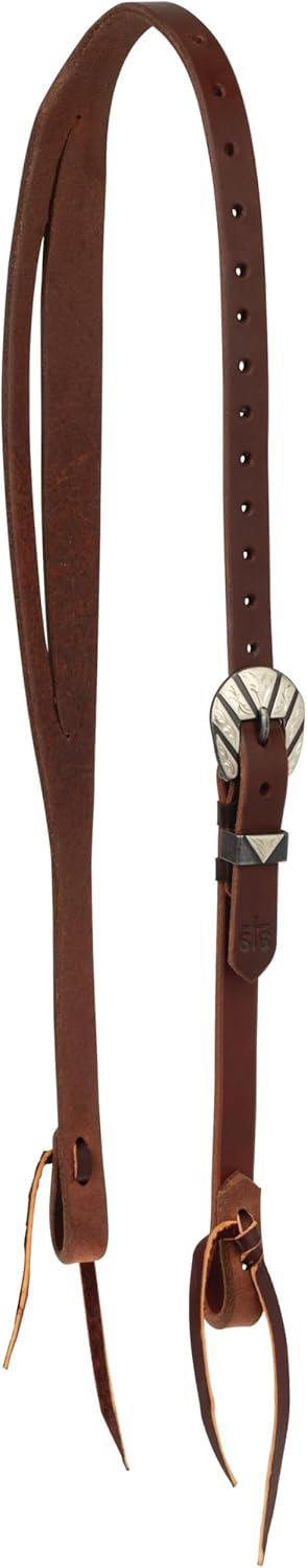 STS Ranch Signature Tack Harness Leather Split Ear Headstall, 3/4"