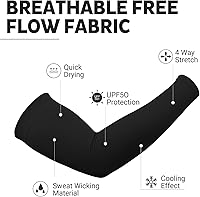 Vista 5 de Mangas de compresión de protección solar para hombres y mujeres, mangas de compresión para fútbol, golf y voleibol