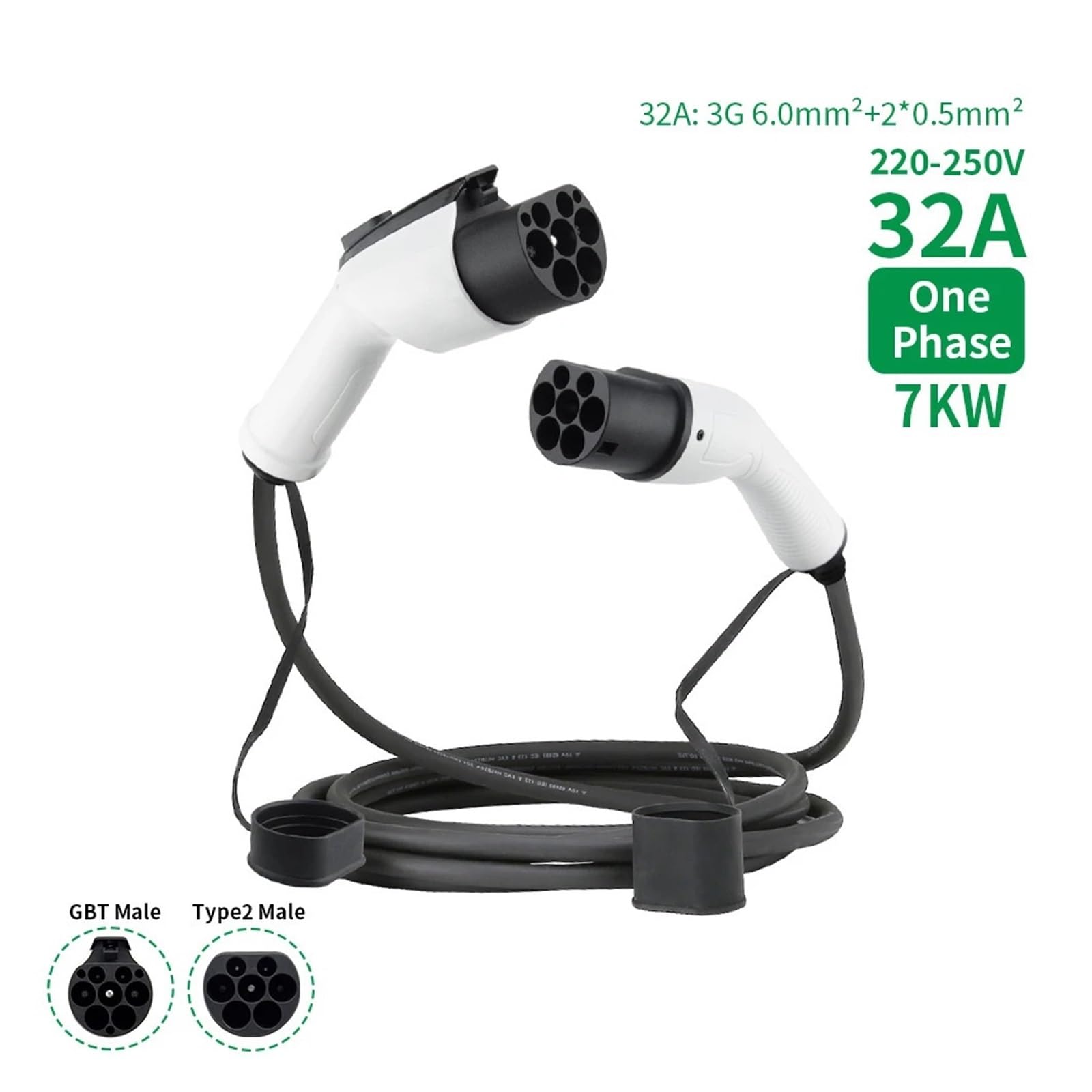 Amazon | GBT 電気自動車 EV 充電ケーブル 1 相 7KW 32A 5M GB/T 車