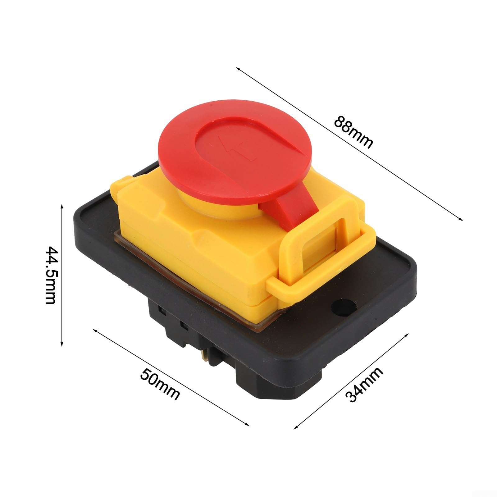 Zilimontt Per KJD18 interruttore a pulsante elettromagnetico a 7 poli, prestazione affidabile con una funzione impermeabile che lo rende adatto per ambienti umidi, pulsante a pressione impermeabile
