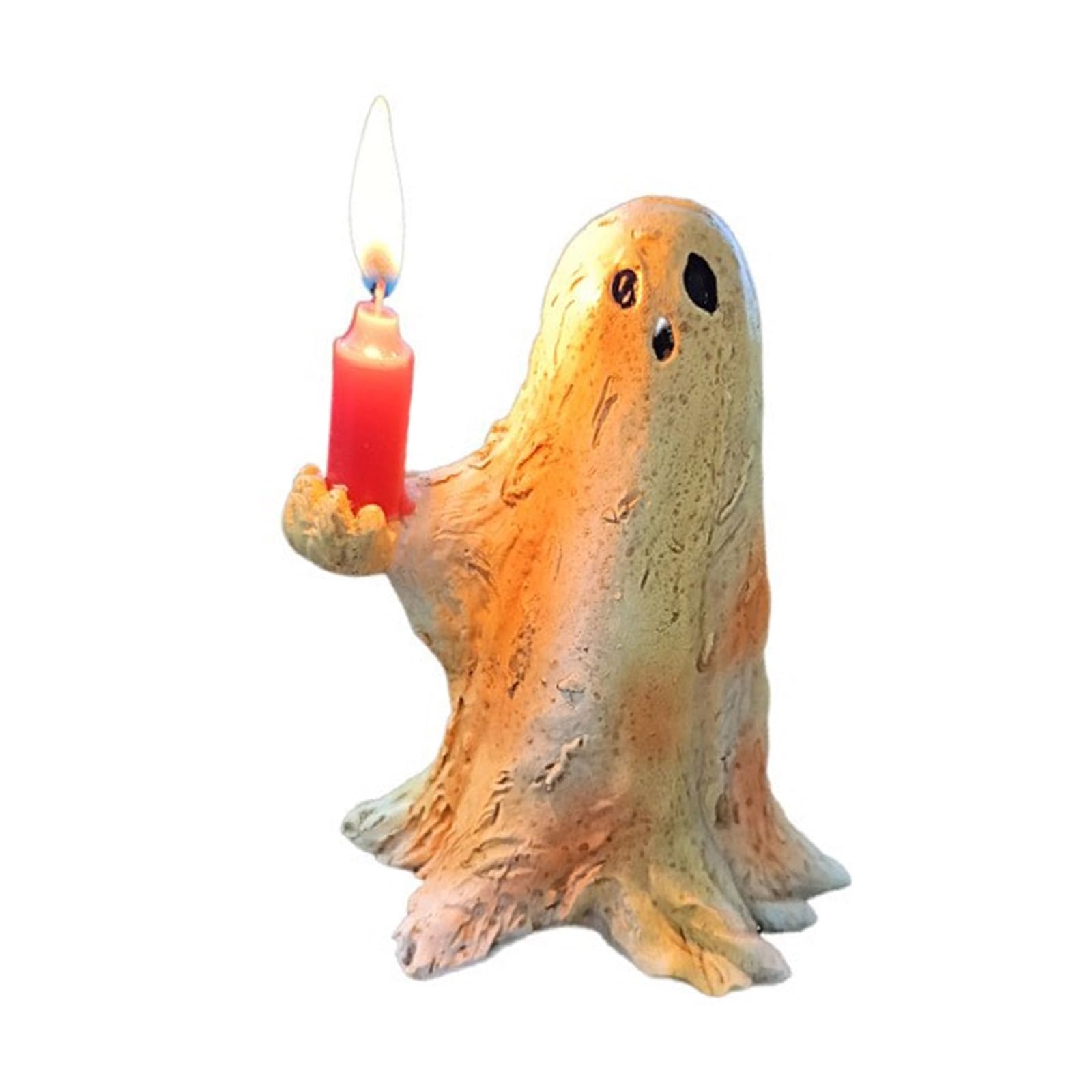 sodeber Resin White Specter Sculpture for Porch and Garden Terrifying Halloween Garden Ornament Home Decoration Halloween Party Decoration
