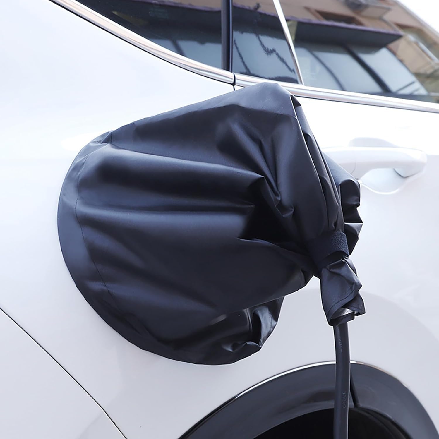 CIHTFEZI Magnetic Rain Cover for Volkswagen Atlas/Teramont 2017 2018 2019 2020 6seats EV Charging Port Waterproof Outdoor Electric Car Charger Shield,30c-A/Black