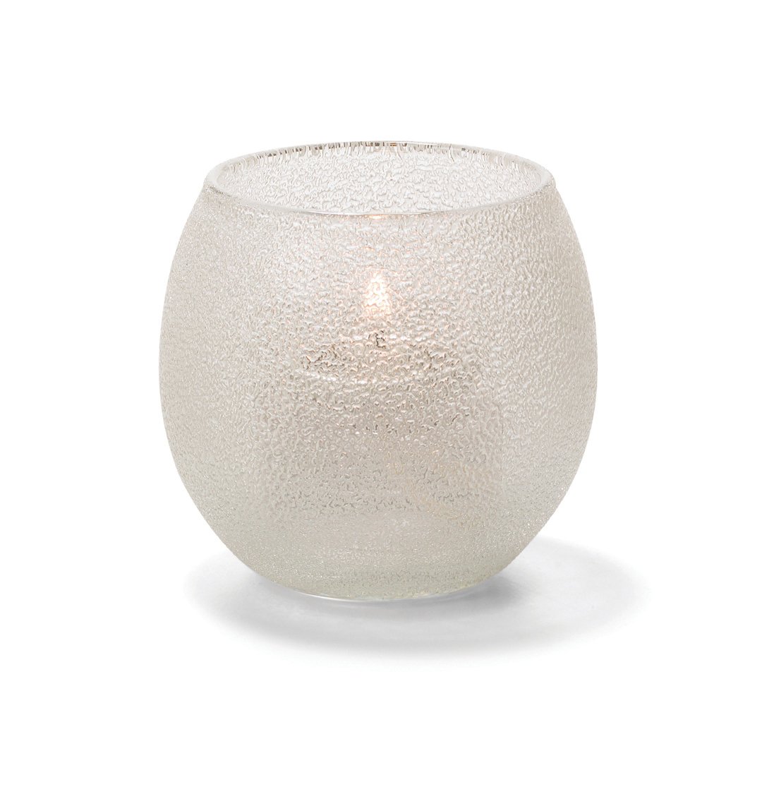Clear Ice Tealight Glass Lamp by Hollowick – Glass, Model 5119CI