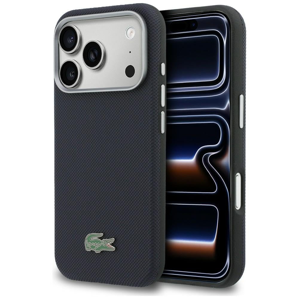 CG MOBILE Lacoste Petit Piqué etui do iPhone 17 Pro Max kompatybilne z MagSafe (granatowe)