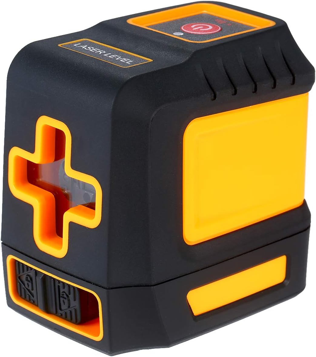 Level Professional Horizontal and Vertical Cross Line Self Leveler Auto-Leveling Spirit Level Self-Leveling Cross Lines Adjustable Brightness Red Beam T03