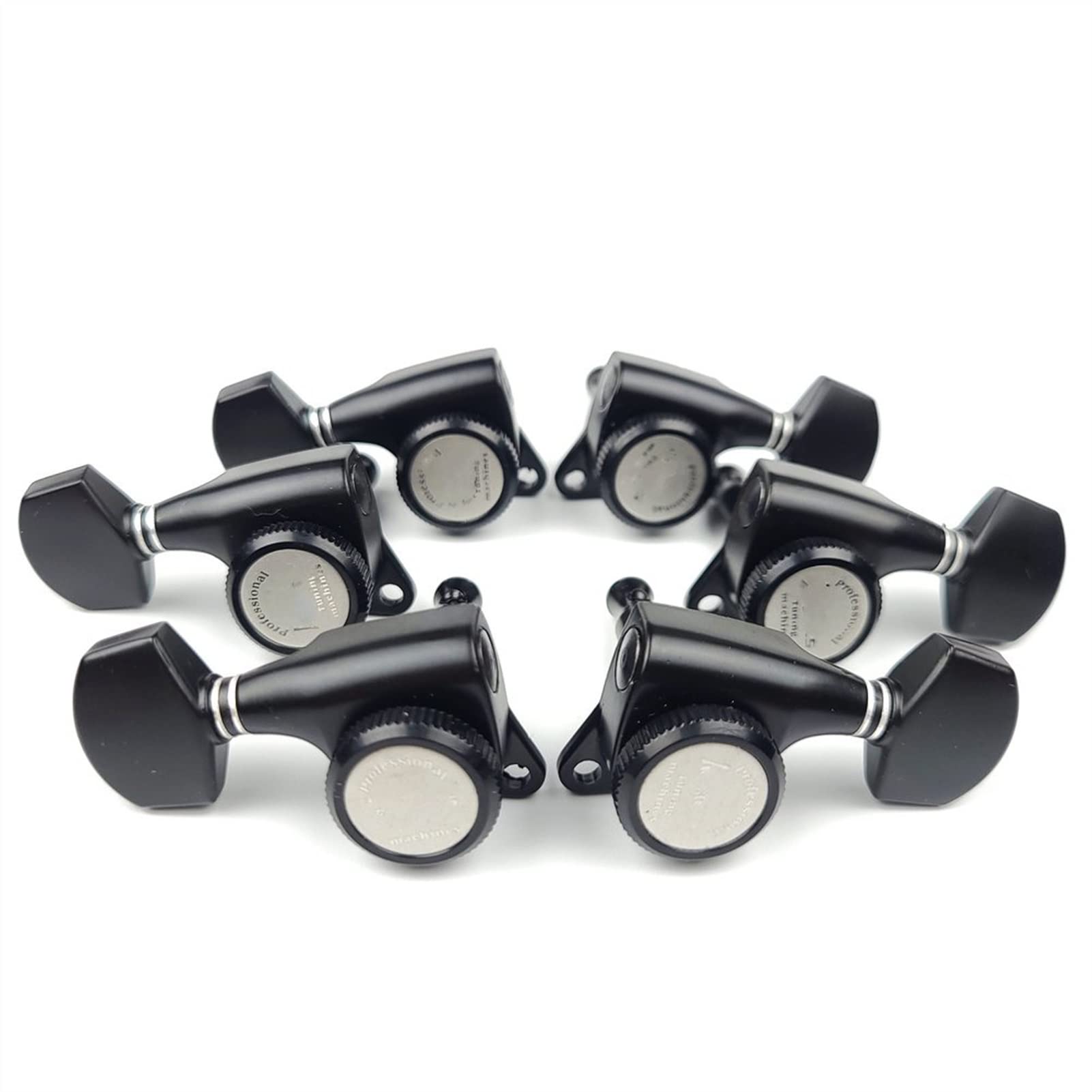 FLFL meccaniche per Chitarra 1 Impostare Sintonizzatori di Chitarra Chitarra Chitarra Elettrica Macchina per La Macchina Sintonizzatori Blocco Blocco String Tuning Pygs Nero (Color : 3R 3L)