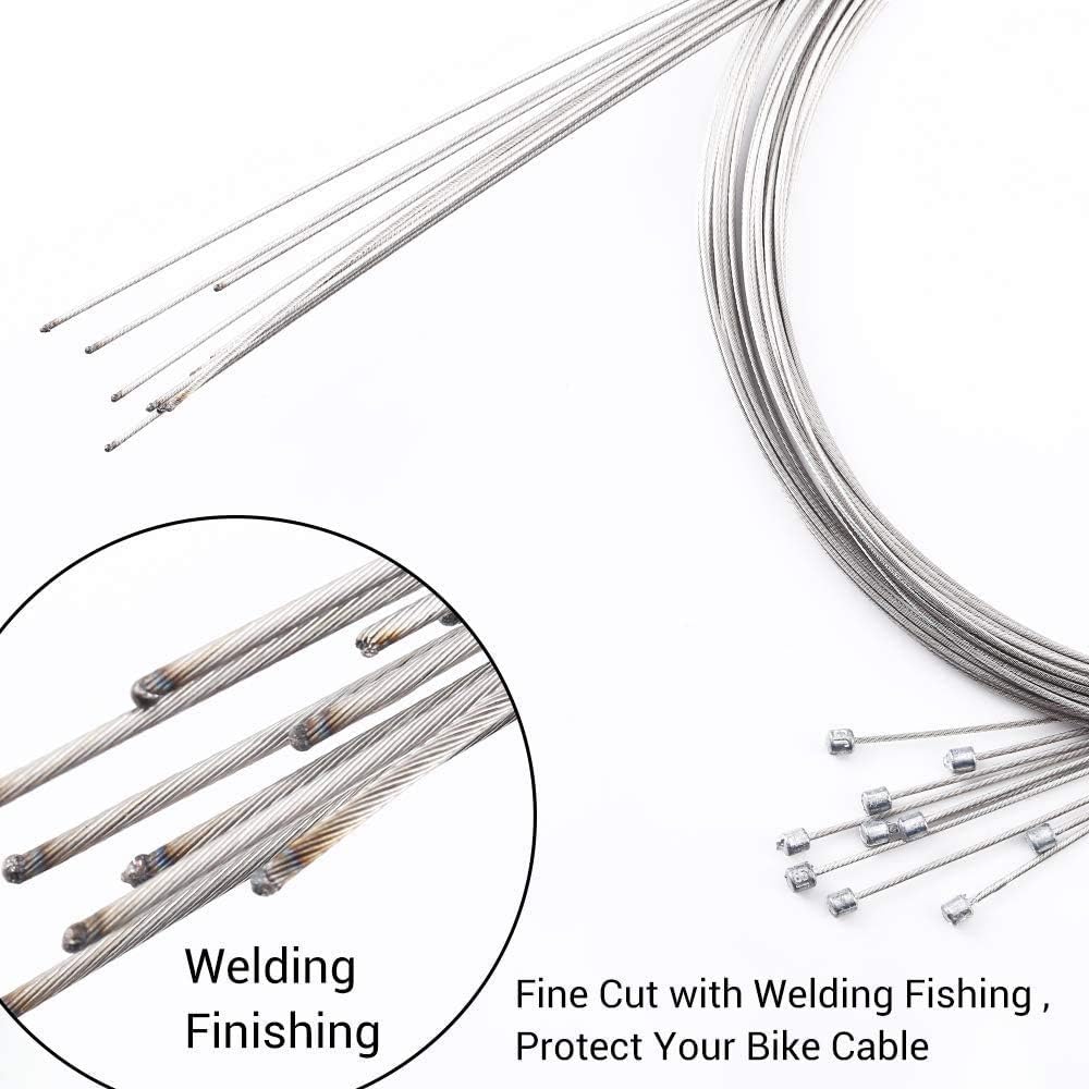 Close-up of cable ends with welding finishing to prevent fraying