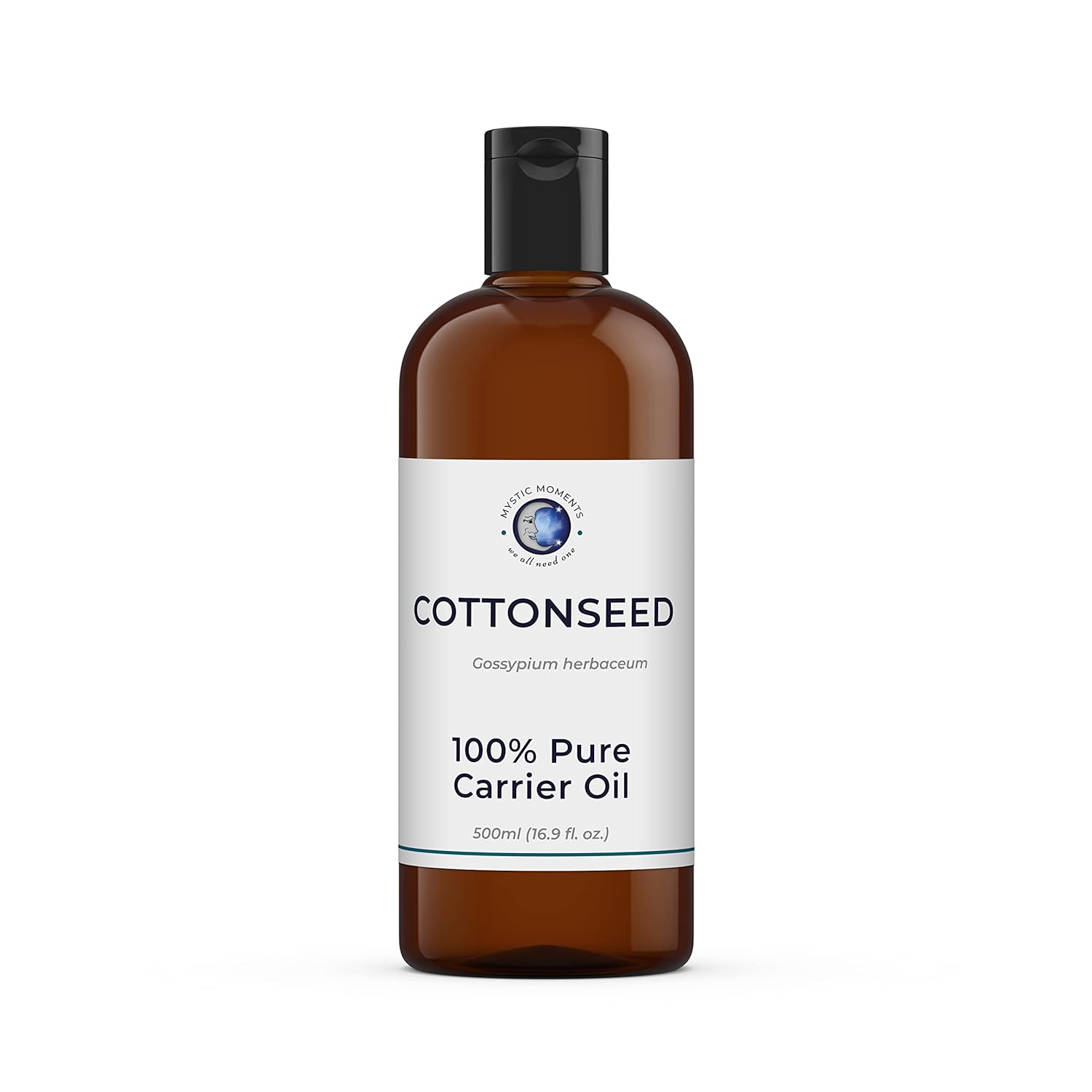 Mystic Moments | Cottonseed Carrier Oil - 1 Litres - Pure & Natural Oil Perfect for Hair, Face, Nails, Aromatherapy, Massage and Oil Dilution Vegan GMO Free
