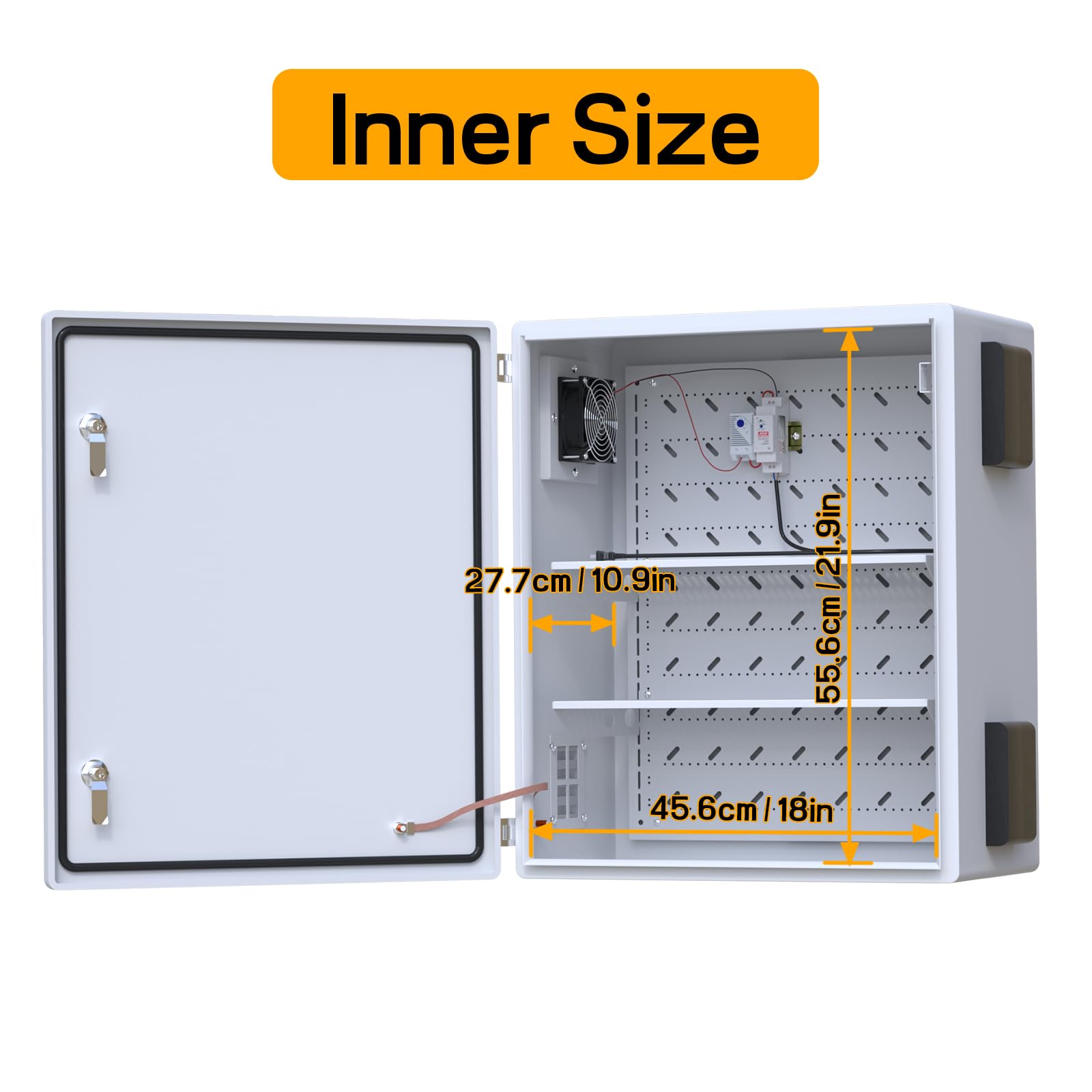 Outdoor Electrical Enclosure Box with Fan & Thermostat -3 Outdoor Electrical Enclosure Box with Fan & Thermostat -3