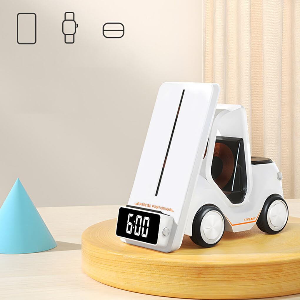 Station de Chargement, compacte et Portable, Large compatibilité, Protection du Support de Chargeur sans Fil 5 en 1, Blanc