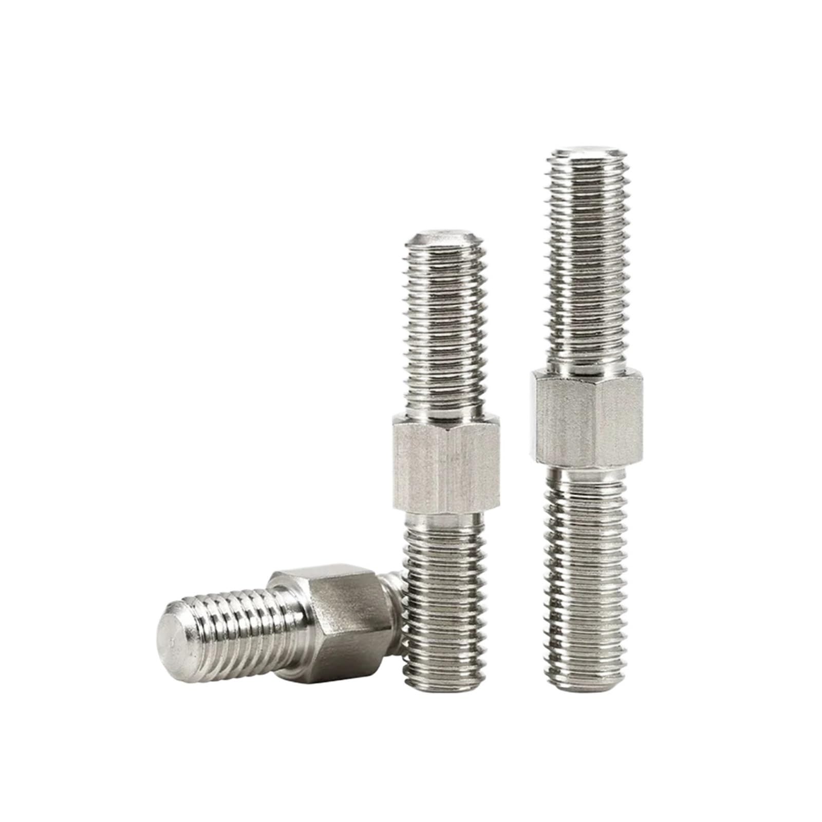 WEKONUMEX Double Ended Stud Nut, 304 Stainless Steel Double End Left Right Hex Stud Bolts M3-M16 30-150mm(M4-5Pcs,90mm)