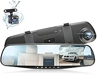 Vista 1 de Cámara de salpicadero para autos, espejo retrovisor de seguridad, cámara de 4,3 pulgadas Full HD 1080P, espejo retrovisor inteligente para autos