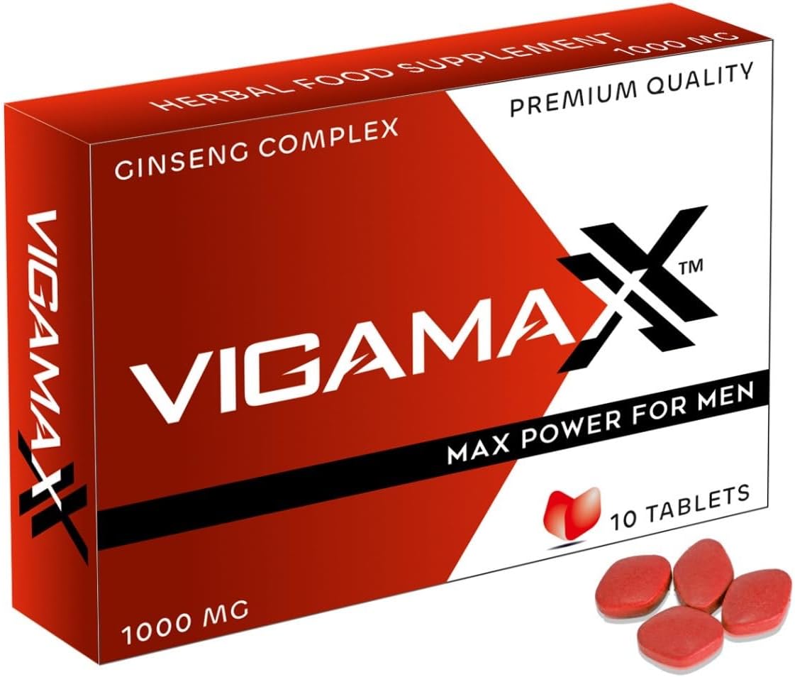 1000mg | 10 Tablets | 100% Natural Herbal Performance Supplement for Men UK, Extra Strong | Last Longer | Energy and Stamina Support | Ginseng Complex