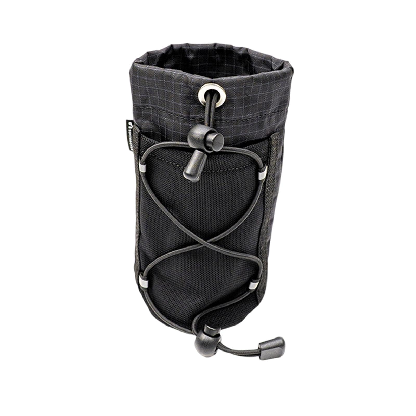 perfk Outdoor Water Bottle Holder for Backpack Shoulder Strap Water Bottle Pouch Portable, Black