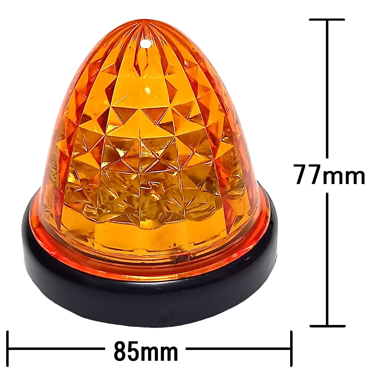 24V トラック用 LED 24v サイドマーカー メッキリング 8面 16LED 