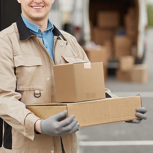 Miniatura 60 de CRUGLA Cajas de envío de 9 x 6 x 4 para pequeñas empresas, caja de embalaje de cartón corrugado, 25 paquetes Marrón,Blanco