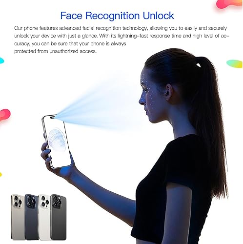 Miniatura 4 de WV LeisureMaster A15 Pro Max 5G Smartphone, 4GB+128GB Android 13 teléfonos desbloqueados, pantalla de 6.82 pulgadas+batería 6800mAh - Azul