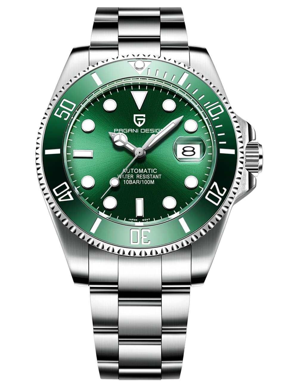 Pagani Design Luxury Men's Automatic Japan NH35 Movement Diver Mechanical Watch with Sapphire Glass Business Stainless Steel