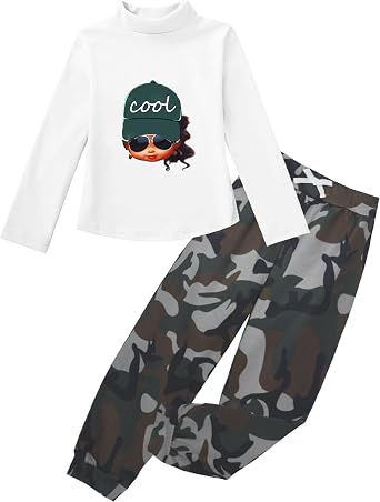 Girls 2 Piece Outfit Sweatsuits Tie Dye Clothes Set Long Sleeve Sweatshirts Sweatpants Athletic Tracksuit 4-13Y