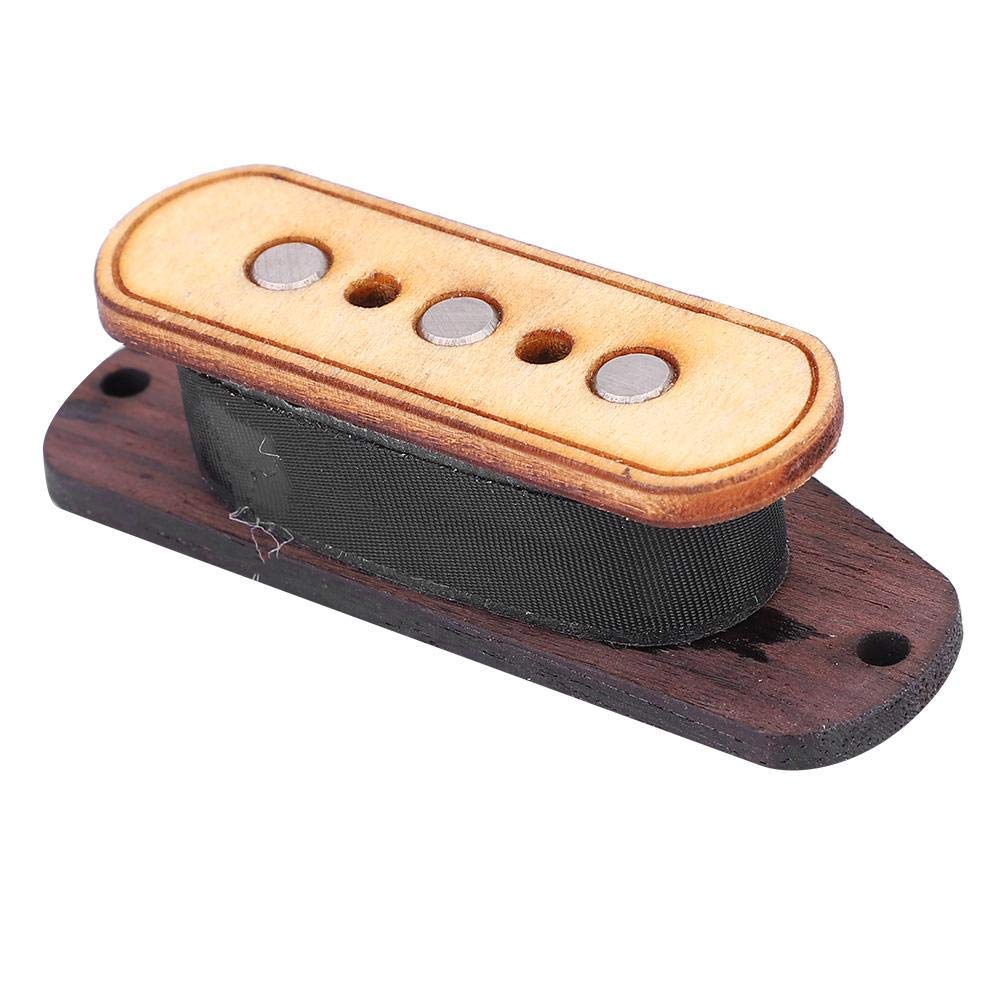 Alomejor Pastilla de Guitarra de 3 Cuerdas DIY Cigar Guitar Box Prewire Guitar PickupTransducer para reparación de Guitarra con Entrada Jack