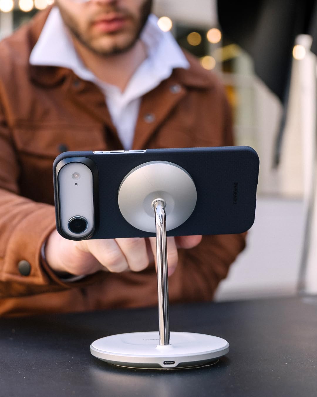 Thinborne Compatible with iPhone Air Case, [600D Aramid Fiber] [Mag Magnetic] [Extremely Thin] [Minimalist Style] [Carbon Fiber Textures] - Wild Navy