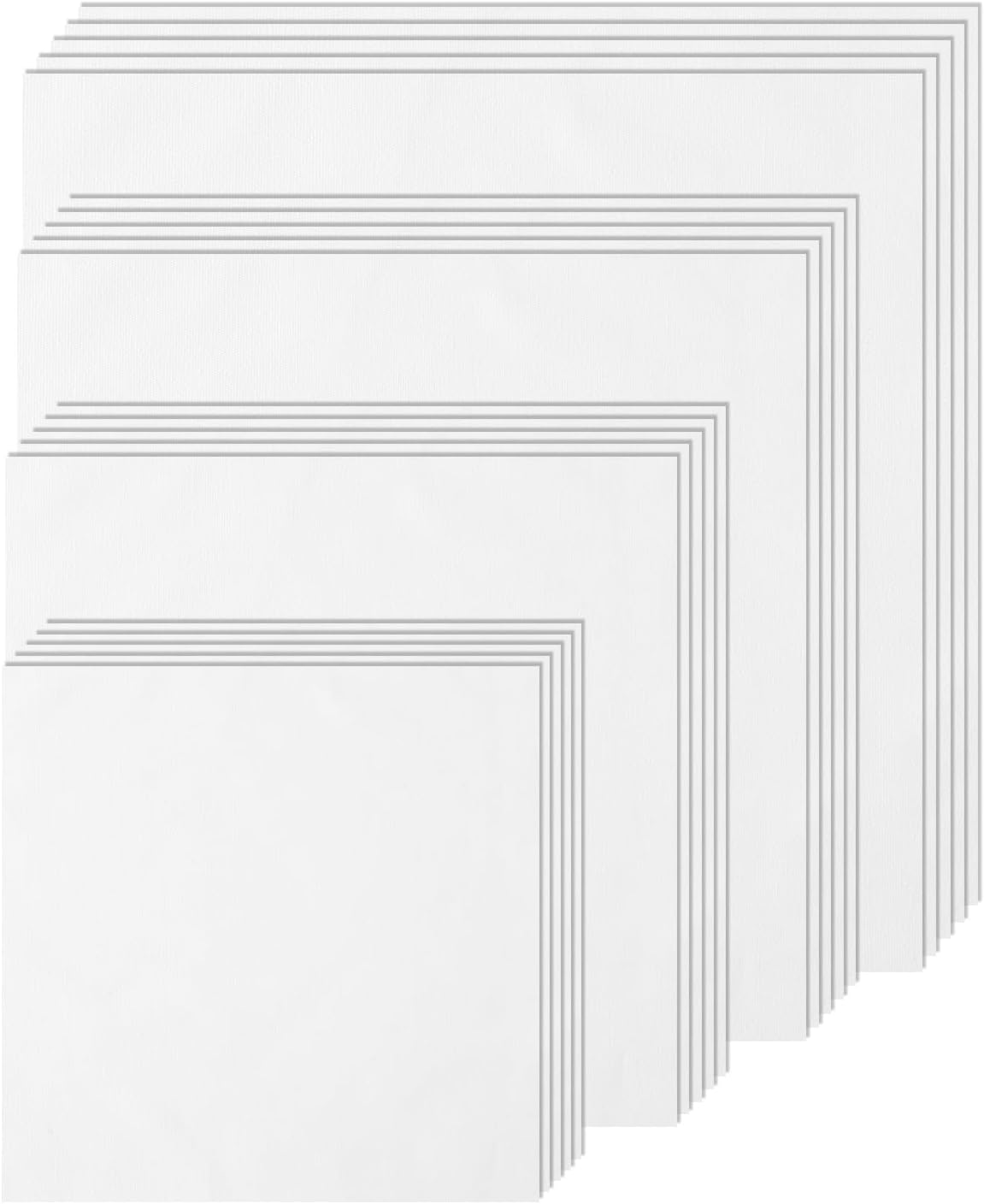 eZAKKA 20 Pack White Embroidery Fabric, 4 Sizes Embroidery Cloth for Crafts