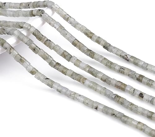 Miniatura 341 de Cuentas espaciadoras de jaspe marrón natural, cuentas sueltas de disco Rondelle, cuentas sueltas para hacer joyas, 0.157 in x 0.079 in, 15.0 in