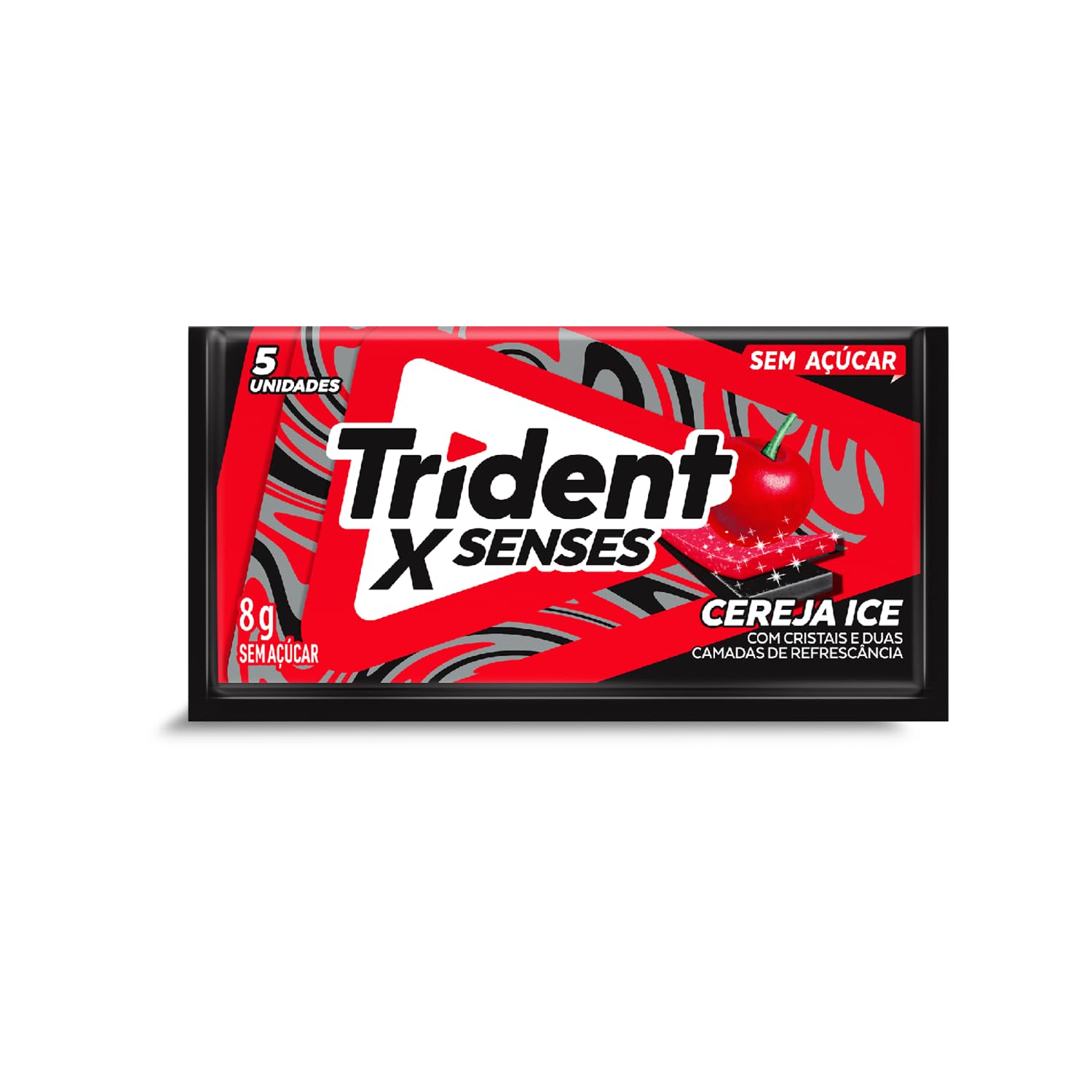 Goma de Mascar Cereja Trident Xfresh Envelope 8g 5 Unidades