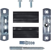 Vista 3 de 6 PCS Split Ring Pipe Hanger, Heavy Duty Adjustable Pipe Bracket Clamp with Screw & Expansion Tube, Wall Ceiling Mount Galvanized Iron Pipe Strap