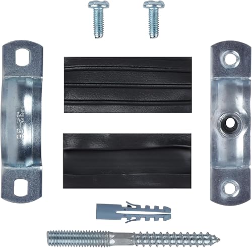 Miniatura 3 de 6 piezas de colgador de tubo de anillo dividido, abrazadera de soporte de tubo ajustable resistente con tornillo y tubo de expansión, soporte de