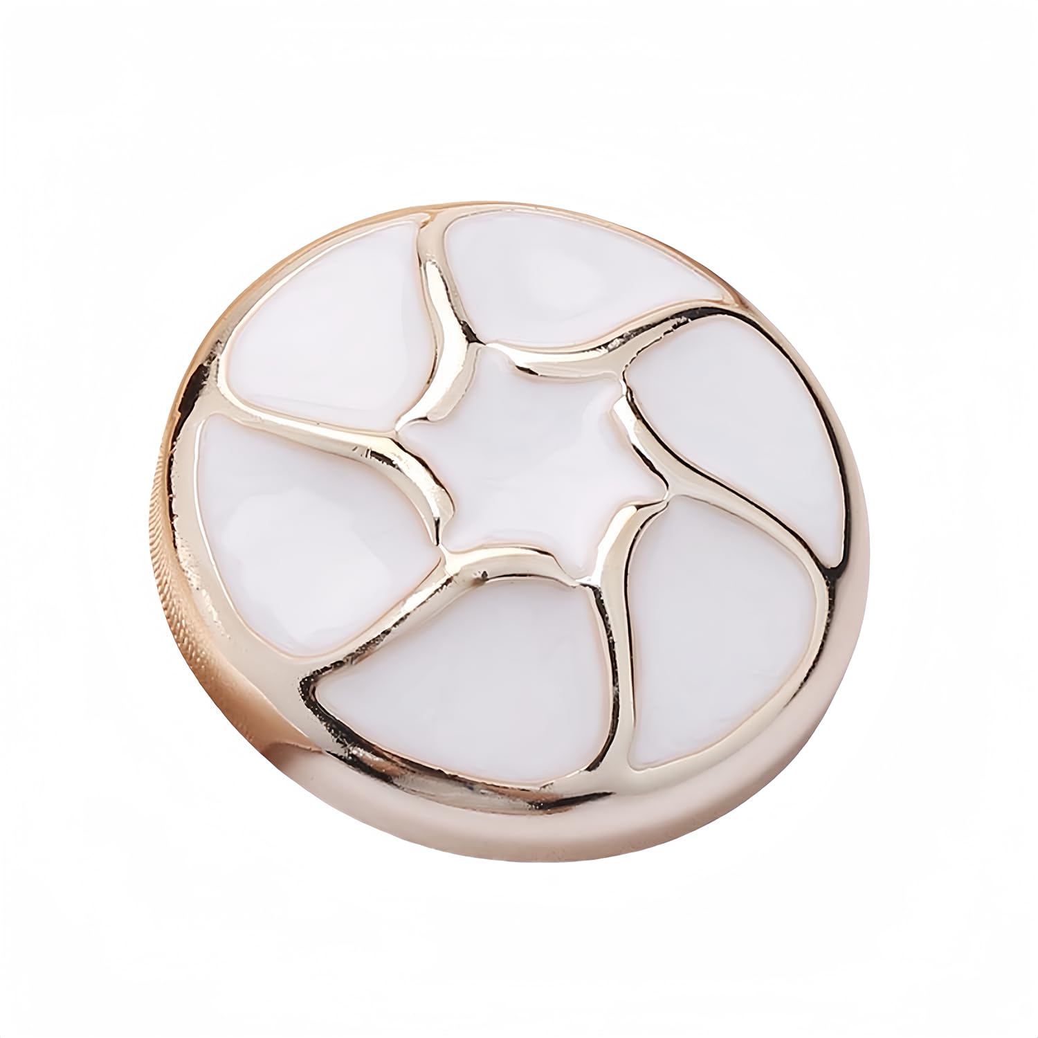 10 PCS Gold White Pearl Buttons Fastener - Versatile Sewing Accessories for DIY Garment, Clothing, Handmade Projects, and Scrapbooking