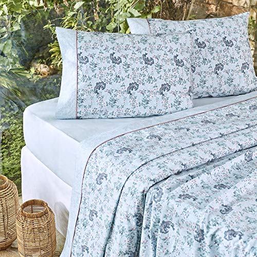 Jogo de Lençol Percal Total Mix Clean Nizia 4 Peças ARTEX - Queen - Azul