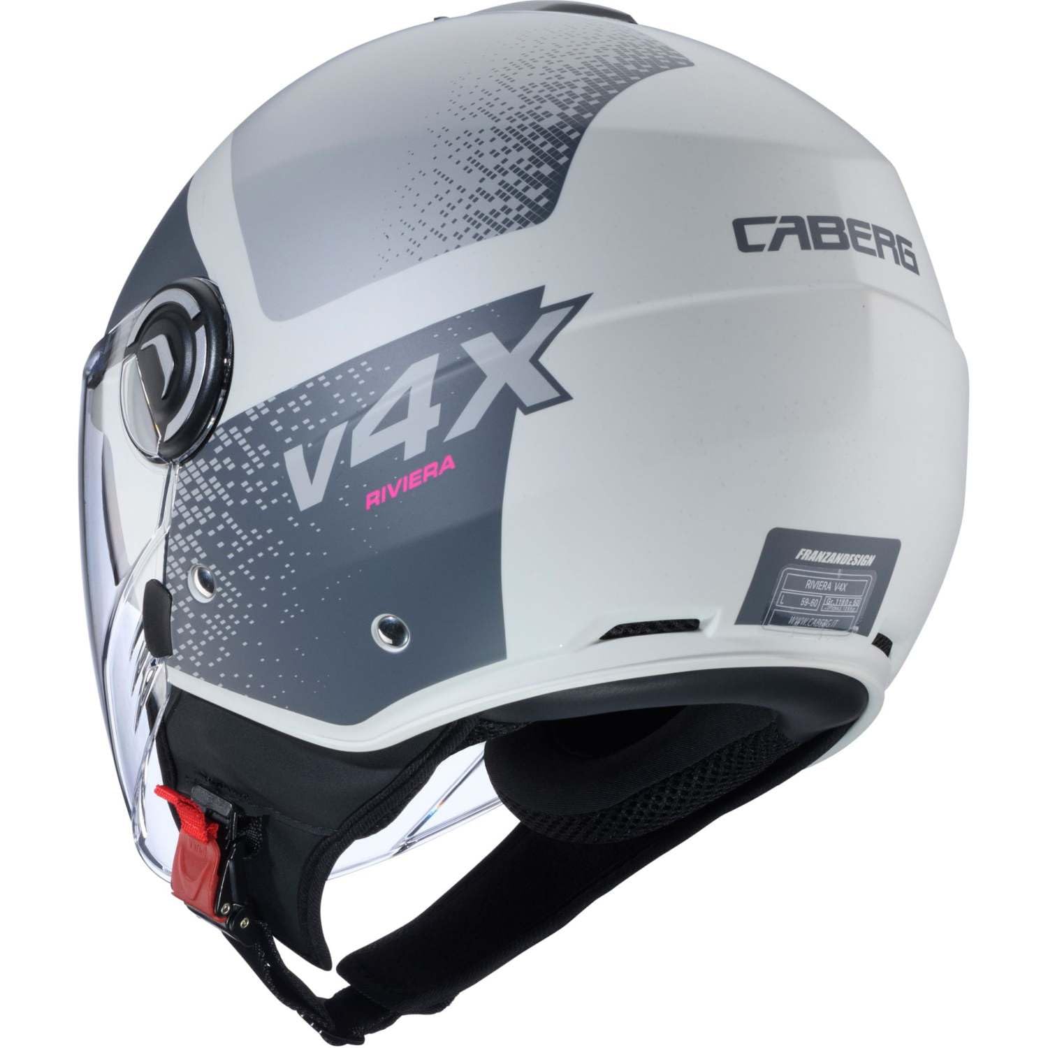 Casco Caberg Riviera V4 X ECE22.06 Mia O7 Sabbia opaco/Antracite/Grigio taglia L (59-60 cm)