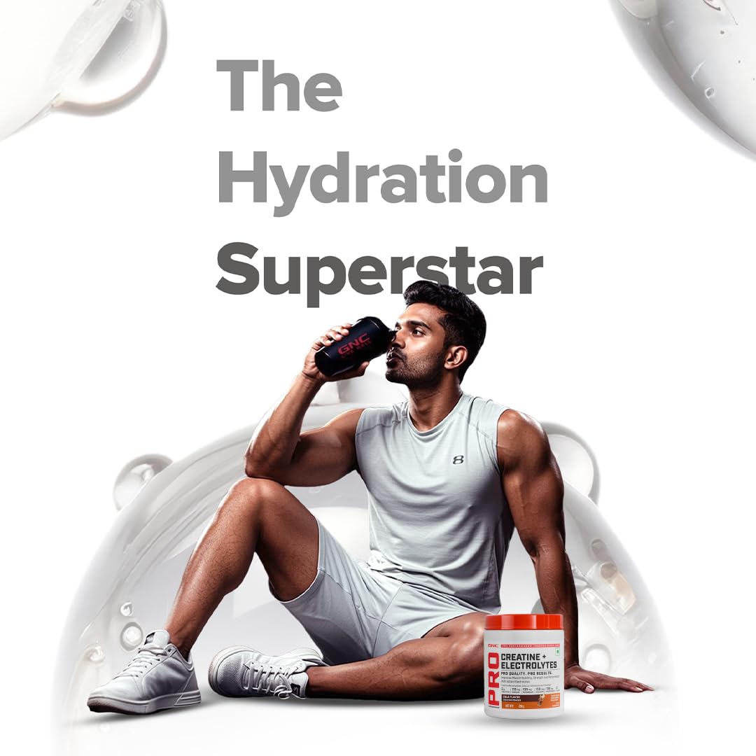 GNC Creatine+ Electrolytes | 3g Creatine Monohydrate + Sodium, Potassium, Calcium, Magnesium | Boosts Muscle Growth, Hydration, Energy & Recovery | Zero Sugar | 100% Veg | 250g | Lemon - Image 7 thumbnail